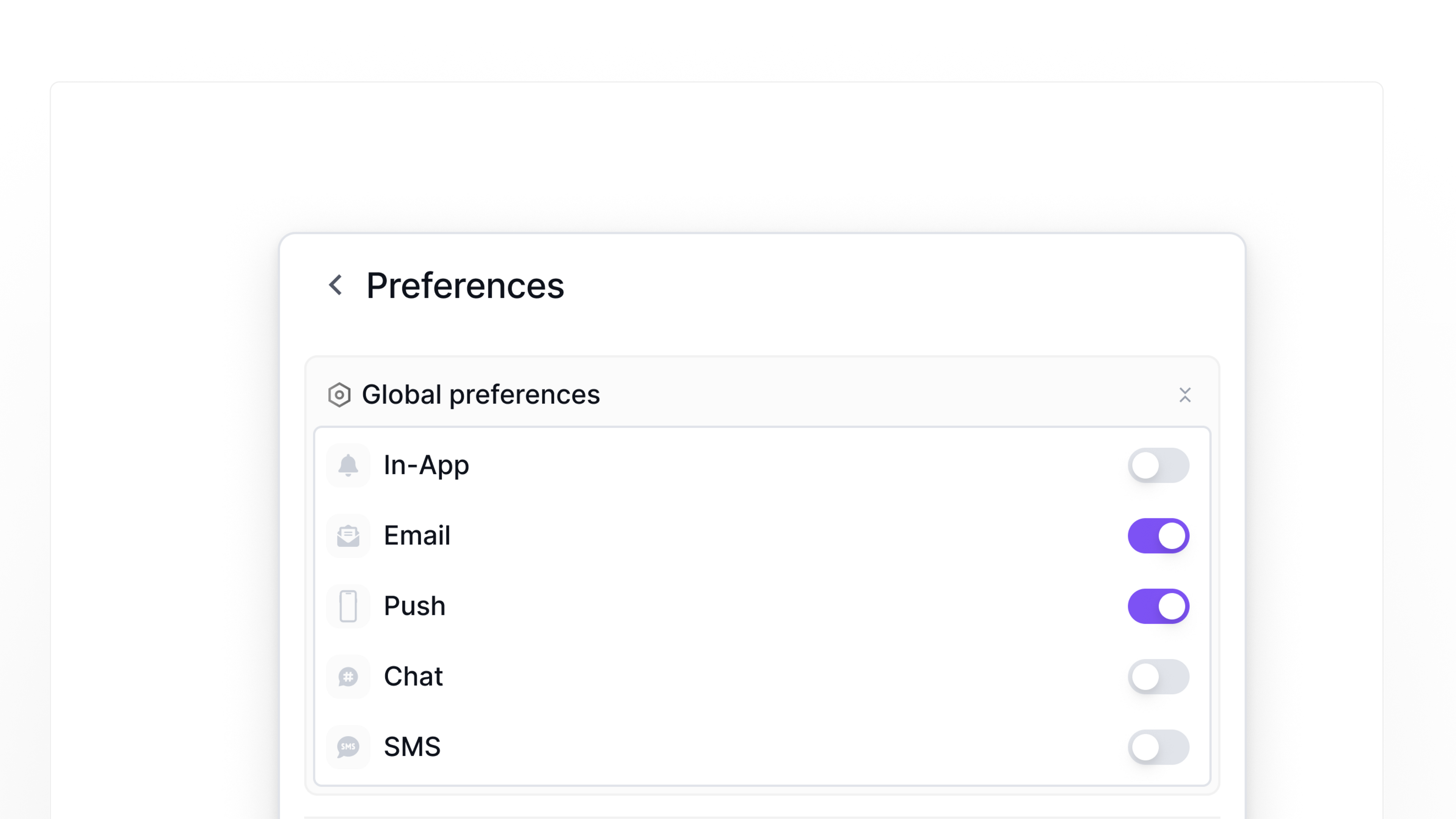 Global preferences